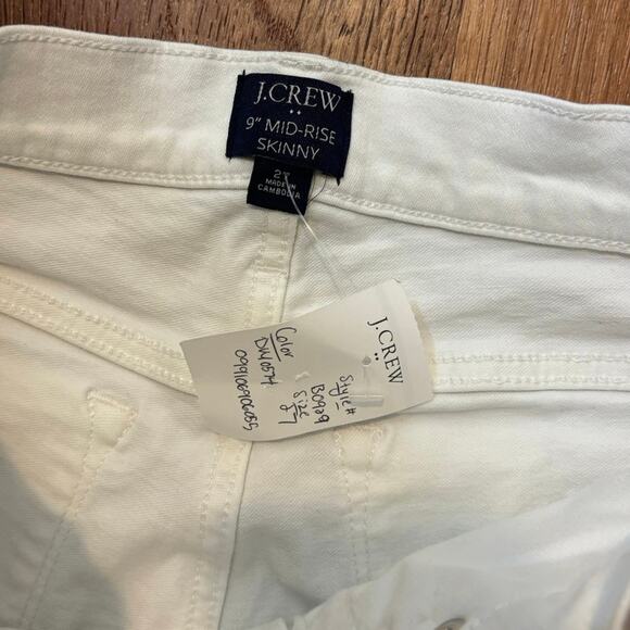 NWT J.Crew 9” Mid Rise Skinny Jeans In Signature Stretch White Size 27 - Picture 5 of 8